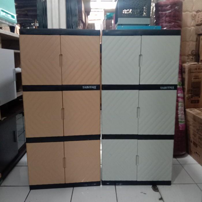 LEMARI PAKAIAN PLASTIK 3 SUSUN KUNCI