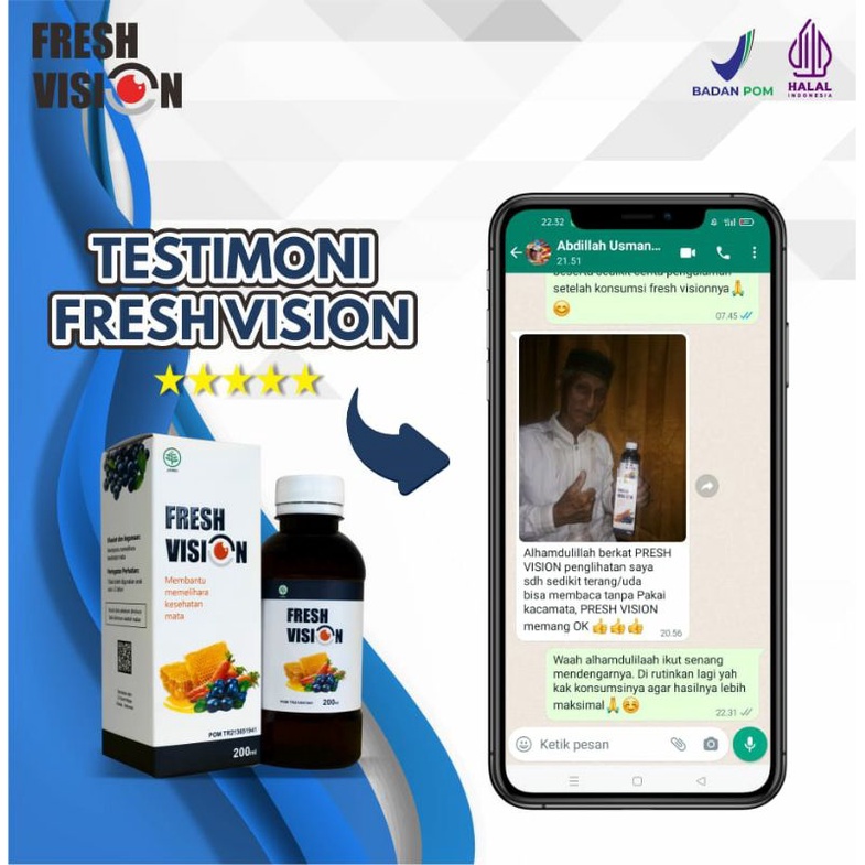 Fresh Vision Untuk Nutrisi Kesehatan Mata Minus, Katarak, Mata Merah