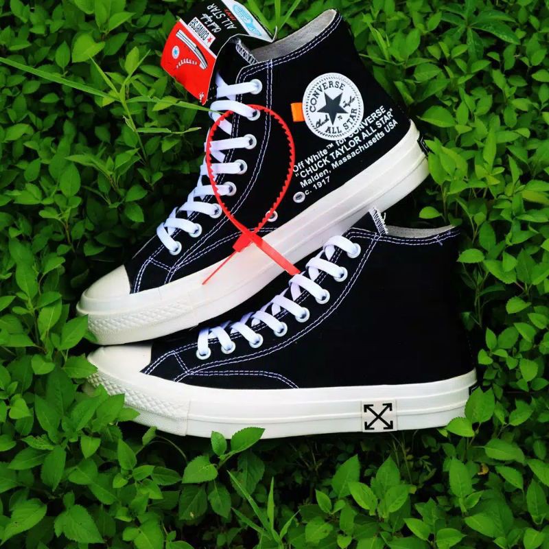 Sepatu Converse 70s HIGH BLACK x OFF WHITE-5