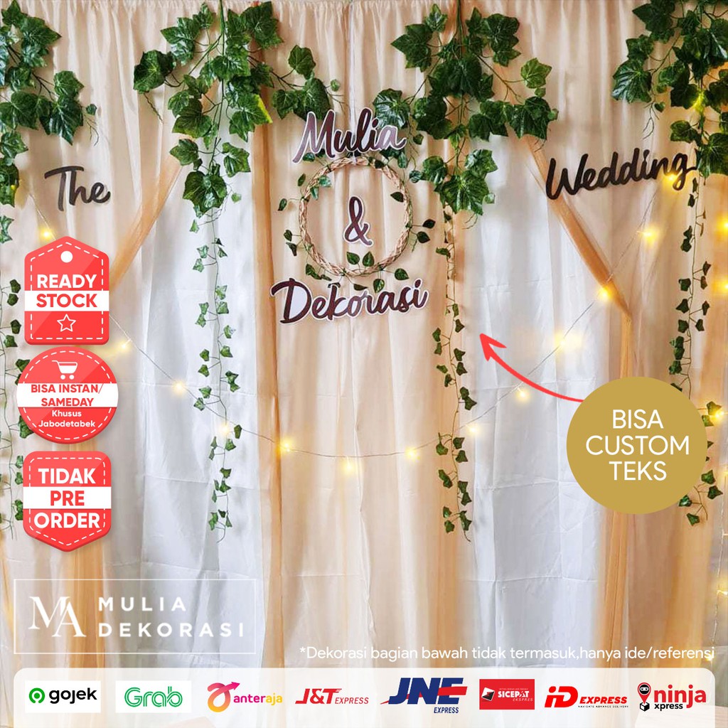 Dekorasi Backdrop Lamaran Nikahan Aqiqah Khitan Background Paket Mulia FF