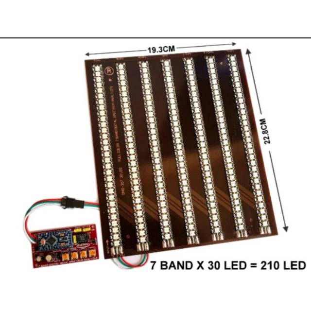 DIGITAL SPECTRUM ANALYZER 7 BAND 210 LED