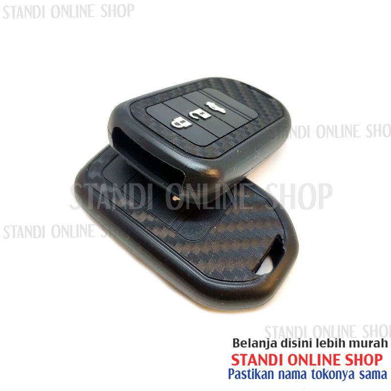 Kondom Kunci Silikon Carbon Remote Smartkey Honda CRV Accord City