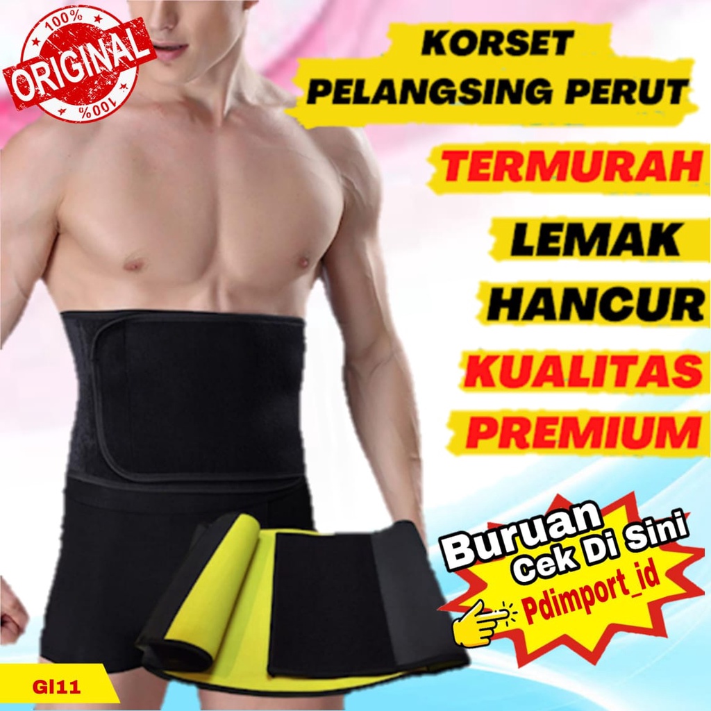 Korset Olahraga Pelangsing Pembakar Lemak Perut Buncit Pria