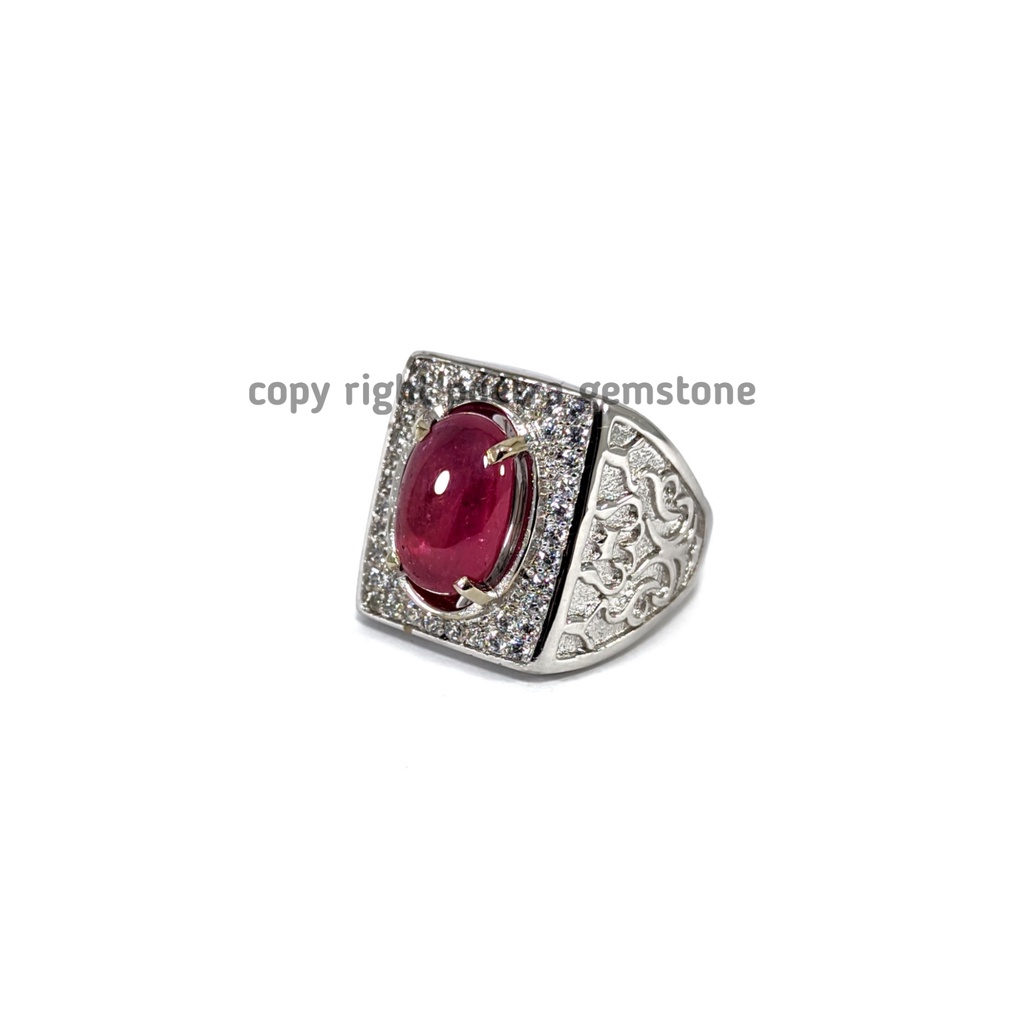 Natural Batu Permata Red Ruby Oval Corundum RRC01