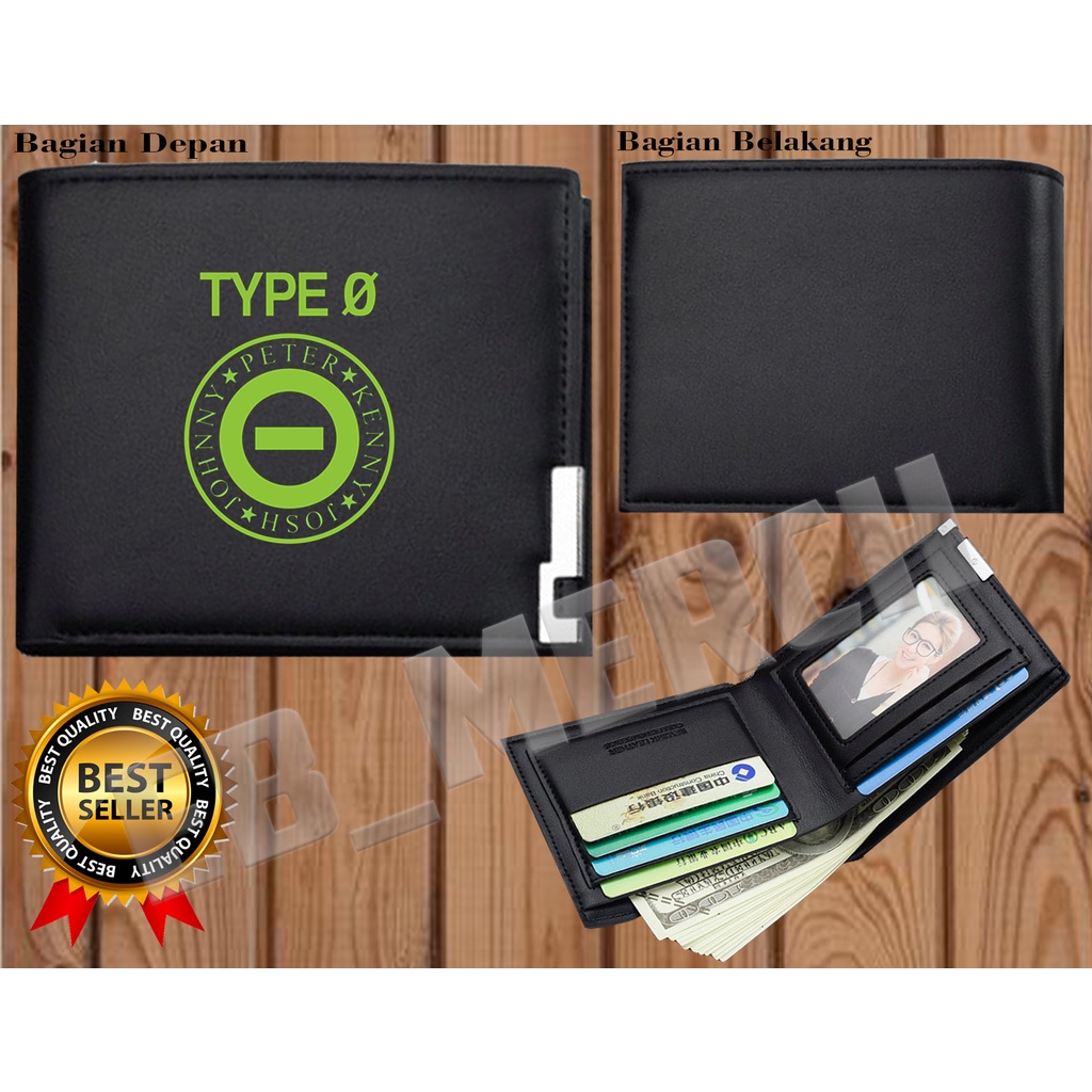Dompet Pria Lipat  TYPE O NEGATIVE- BAND GOTHIC METAL   Dompet Kulit Men Fashion Letter Wallet KEREN