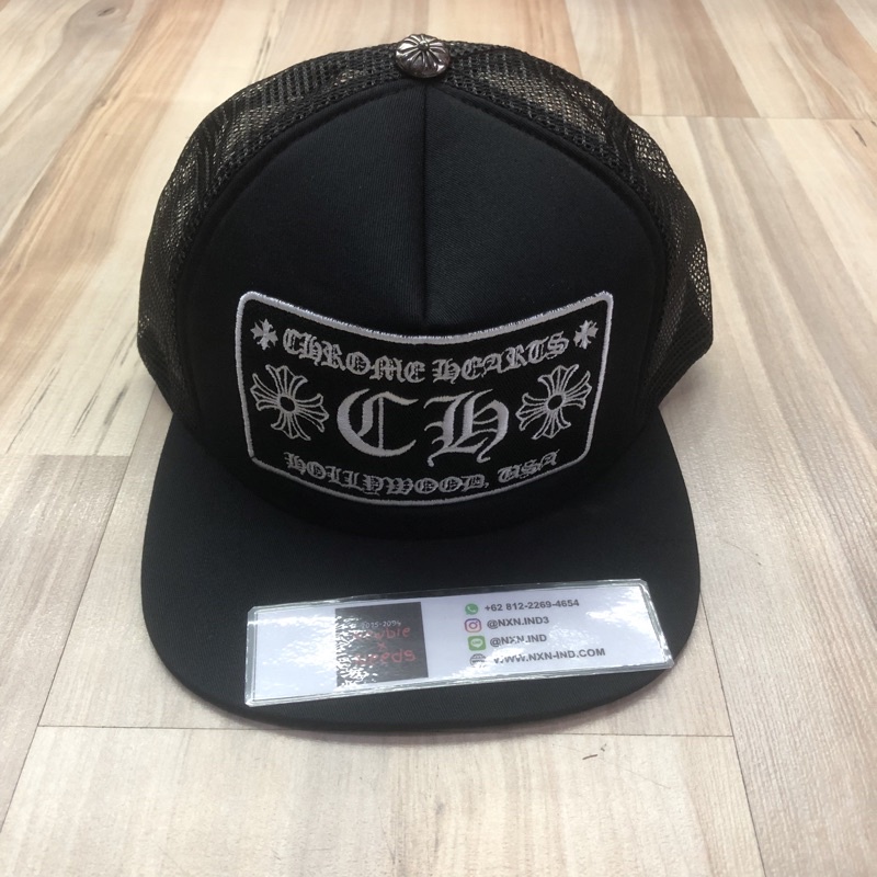 Chrome Hearts CH Hollywood Trucker Hat Black Best NxN Quality