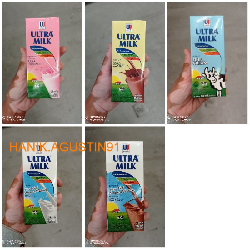 

Susu Ultra Milk 250ml / Susu Segar UHT Ultramilk 250ml / Coklat / Strawbery / Full Cream / Low Fat