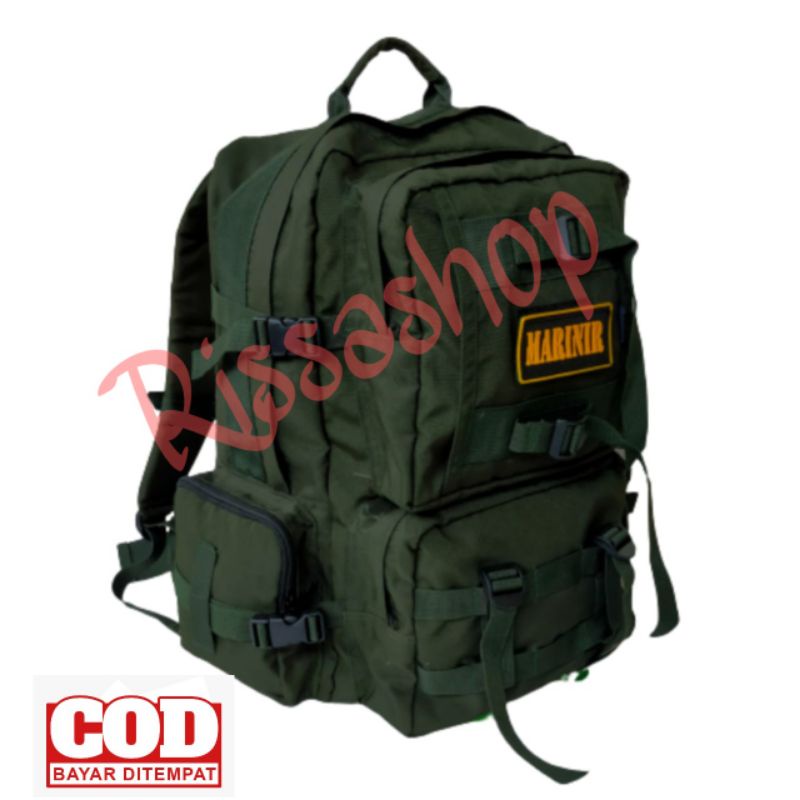 Tas Ransel Pria Hijau Polos Jumbo Tentara
