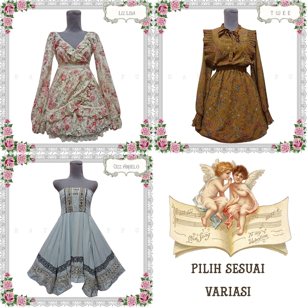 READY 081_DRESS KAWAII / KOREAN STYLE CASUAL LIZ LISA, TWEE, OZZ ANGELO PREMIUM