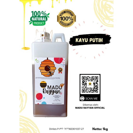 Madu Kayuputih 1kg/madu asli/original/raw honey.