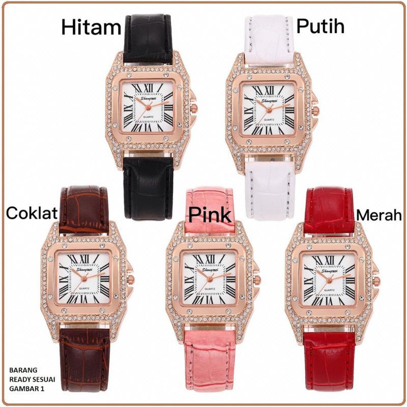 JY J007 JAM TANGAN FASHION DIAMOND PETAK JAM TANGAN WANITA IMPORT BATAM J07