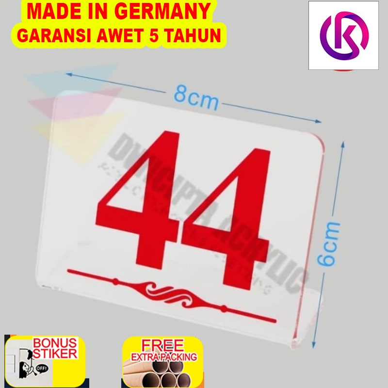 

Grosir Acrylic Nomer Meja bening 1-10