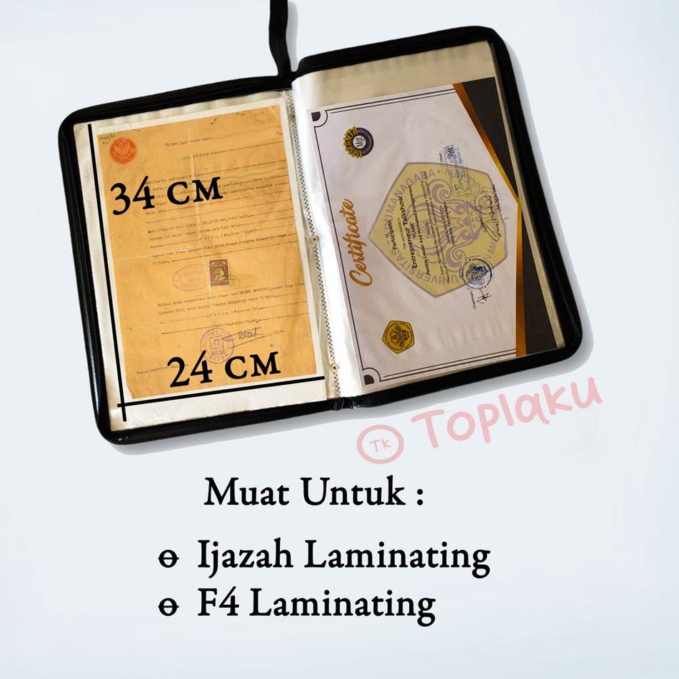 

[KODE R0AYM] TOPLA Map Document Keeper Resleting Anti Air Dokumen Keeper Map Ijazah Sertifikat Berkas Kulit Plastik Map Berkas Map Dokumen Resleting Organizer File Folder Dokumen Tempat Dokumen Penting Clear Holder Cantik Resleting Anti Air