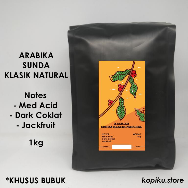 

Kopi Bubuk Arabika Sunda Klasik Natural Semi Wine 1kg