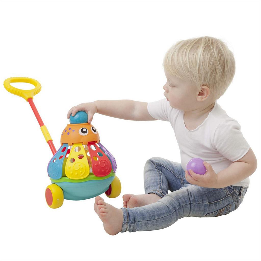 Playgro 120755 Pushalong Ball Popping Octopus Mainan Anak