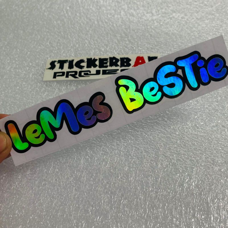 Sticker lemes bestie cuting stiker motor hp bahan tumpuk murah berkualitas asesoris stkr