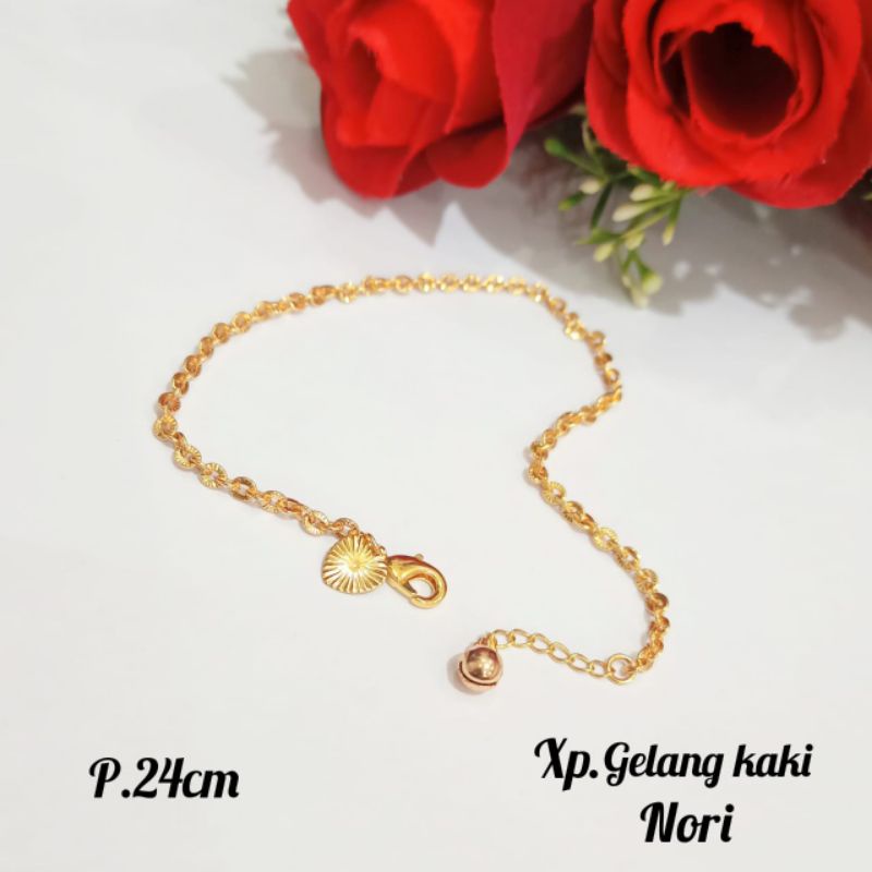 Gelang Tangan &amp; Gelang kaki Rantai Nori,Gold dan silver,tidak karat *COD*