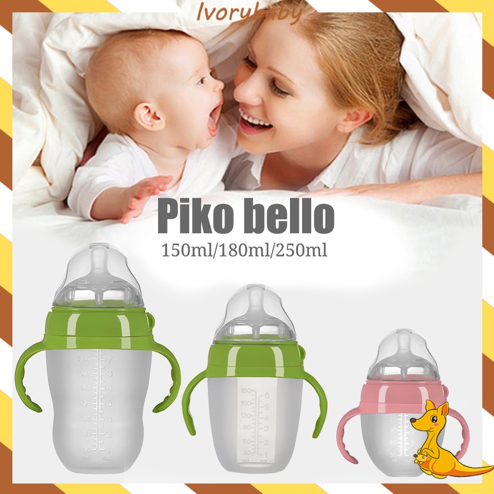 Ivorybaby Botol susu  leher lebar piko bello botol bayi dengan pegangan BPA free