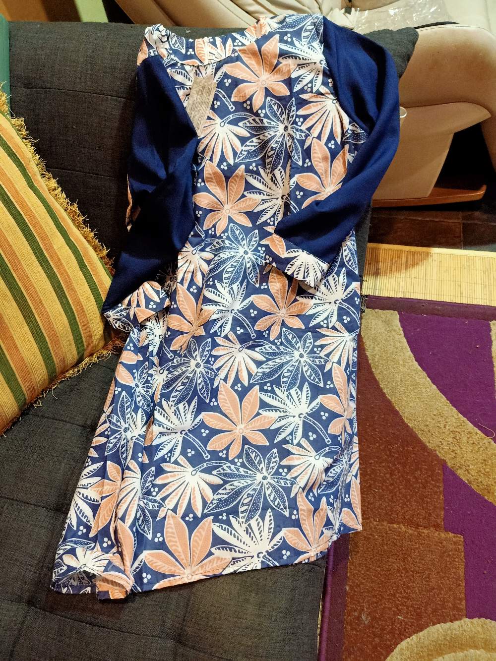 Tey-17 Batik Wanita Asj Sa Hrb026 Kenongo Kemeja Tosca Pendek