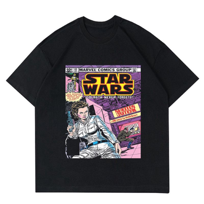 KAOS VINTAGE STAR WARS | T-SHIRT COMIC STARWARS VINTAGE | KAOS BAJU STARWARS H&M