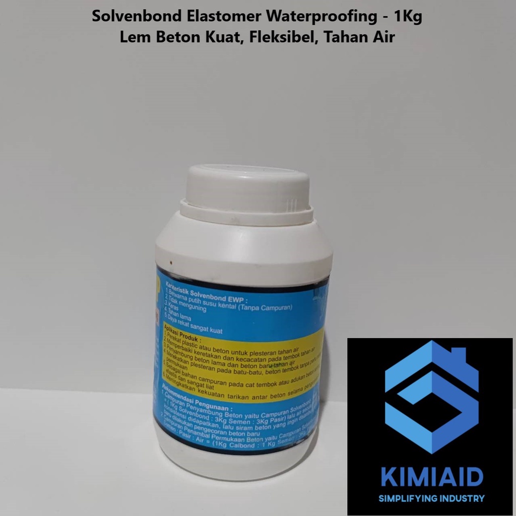 Solvenbond Elastomer Waterproofing 1 Kg  - Lem Beton - Lem Bonding Agent - Bonding Agent Primer - Lem Keramik - Lem Porselen - Waterproofing - Lem Anti Bocor - Lem Bangunan - Concrete Admixture - Campuran Semen - Lem Perekat Bangunan - Acian