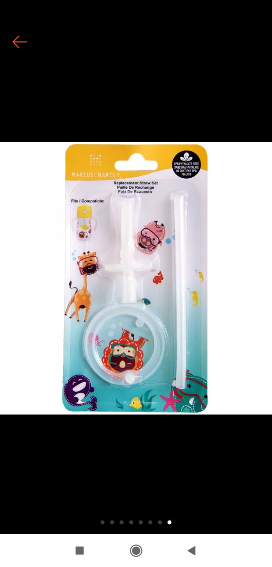 Marcus & Marcus Tritan Straw Bottle 350ml / Botol Minum Sedotan Anak