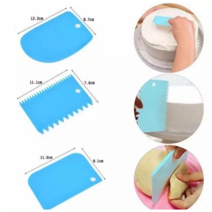 Pemotong Adonan Kue Roti / Comb Scraper 3in1