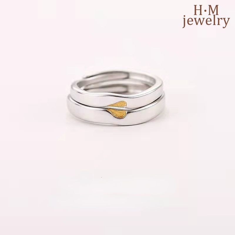 Cincin Pasangan Motif Tulisan Lives Untuk Priawanita