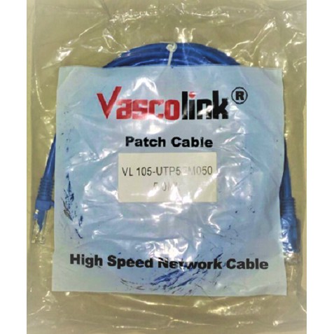 Kabel Utp Lan Vascolink VL105-UTP5EM050 5meter High speed