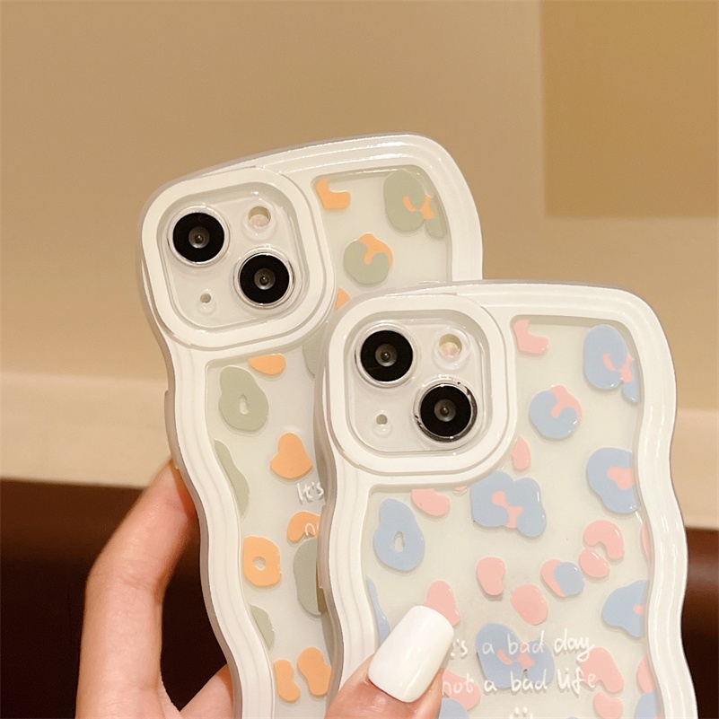 Soft Case TPU Motif Leopard 3D Untuk Compatible for iPhone 14 13 12 11 Pro Max X Xr Xs Max iPhone 8 7 6 6s Plus Simple 3D Leopard Print Phone Case Soft Silicone Anti-Drop Clear TPU Shockproof Protective Cover