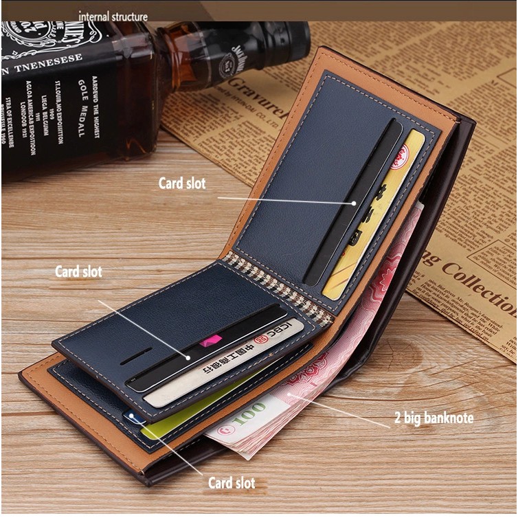 Dompet Pria Kulit Dompet Cowok Dompet Tipis Slim Import Dompet Kulit Pria Laki laki 26.ID