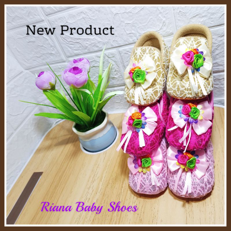 Sepatu Bayi prewalker perempuan motif terbaru RS02 usia 5-15 bulan