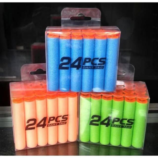 Peluru Busa Nerf 24 pcs Murah Isi Soft Bullet Blaster Mainan Anak