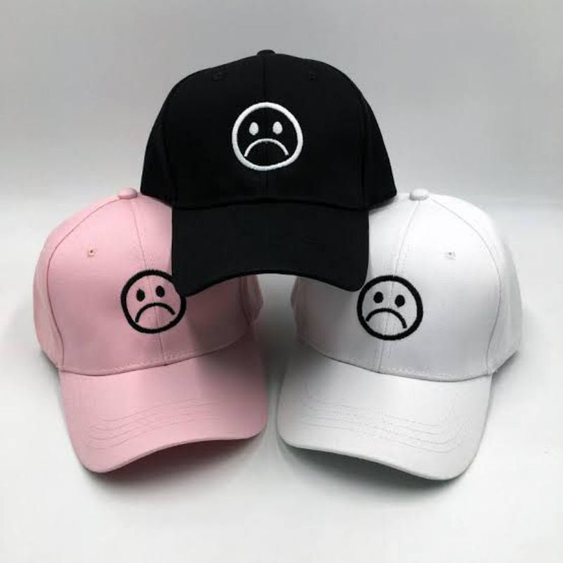 Topi Baseball Pria Wanita Dwasa Bordir Love Hello Smile Sad Sarangeo Savage