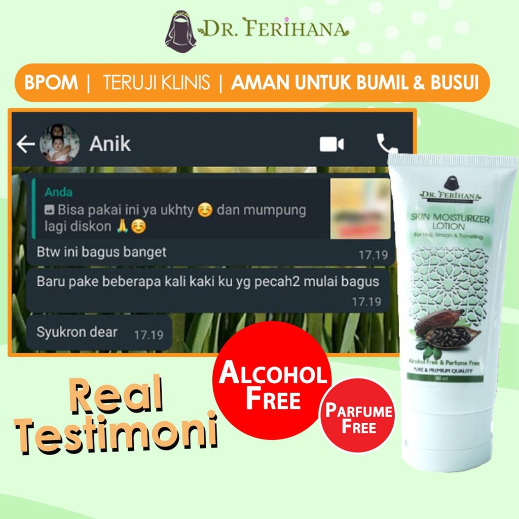 SKIN MOISTURIZER FOR HAJJ, UMRAH &amp; TRAVELING DR. FERIHANA SKINCARE