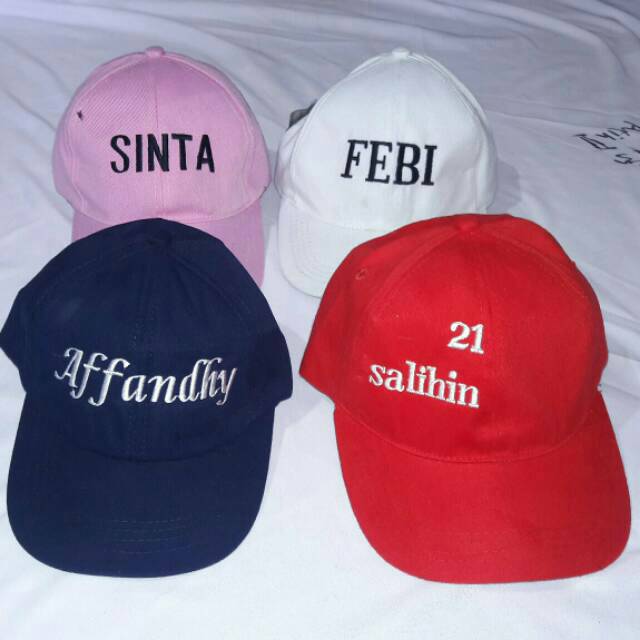 TOPI GRATIS BORDIR TULISAN LOGO CUSTOM JENIS TOPI BASEBALL SATUAN TOPISHOPEE RAFEL DENIM