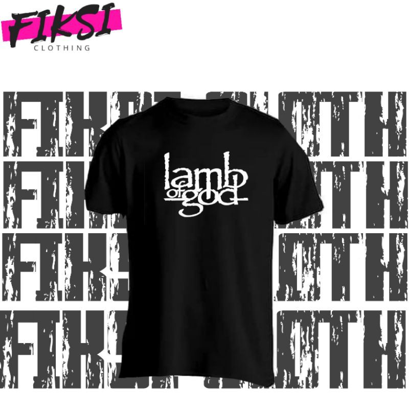 Tahirt Baju Kaos Band Lamb Of God Logo - Fiksi Clothing