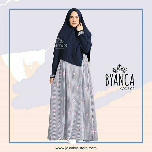 BYANCA DRESS JASMINE / Busana muslim / Baju muslim / Gamis syar'i / Dress syar'i / Hijab / Muslimah
