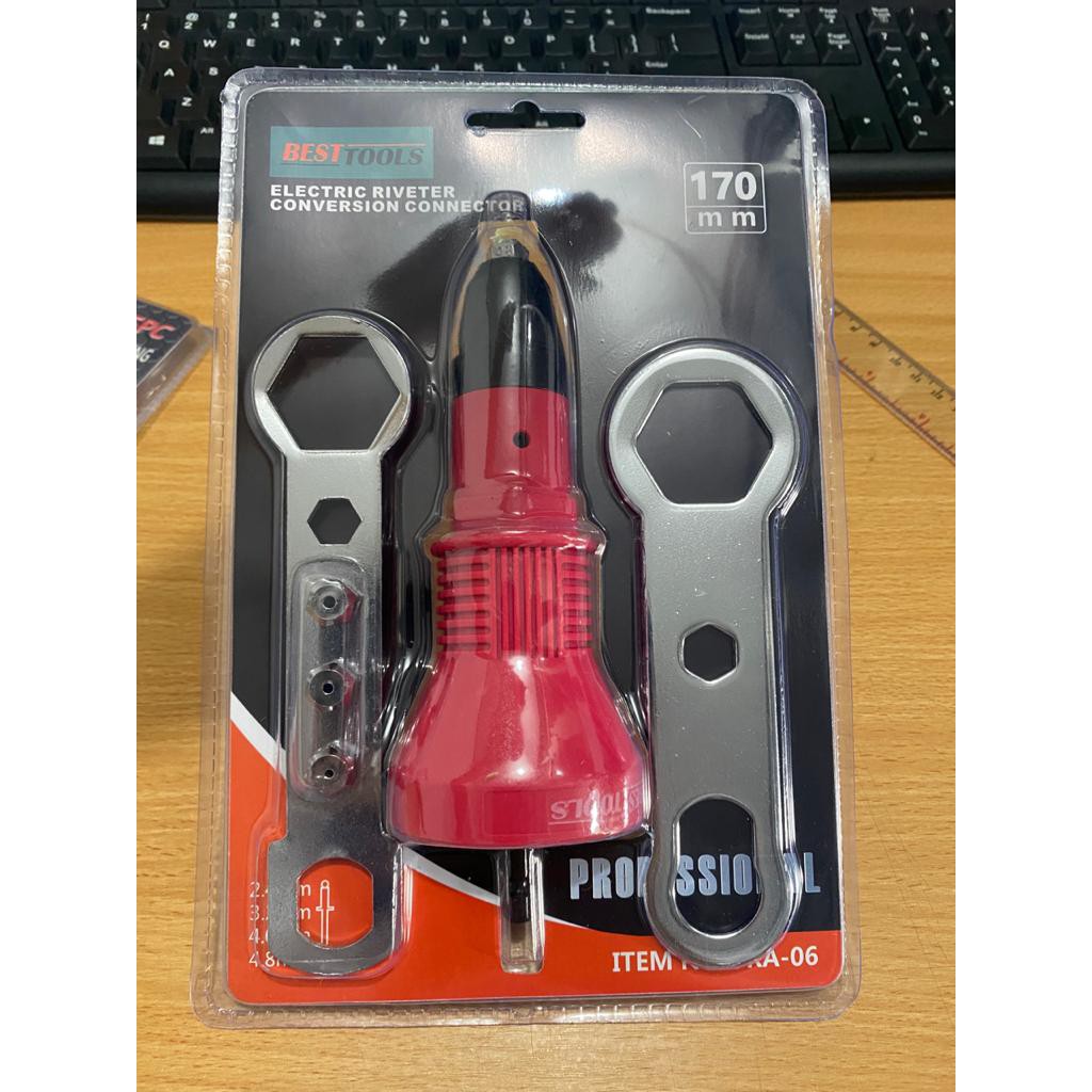 Adaptor Tang Rivet Besttools Tang Ripet Adapter Mesin Bor menjadi Alat Rivet Adapter Drill Riveter