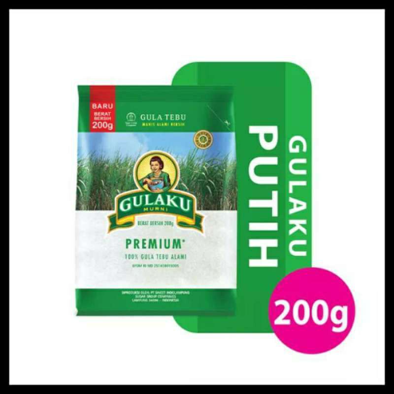 Gulaku Gula Pasir Putih 200gr / 1 Karton / 1Dus / 60 Pcs
