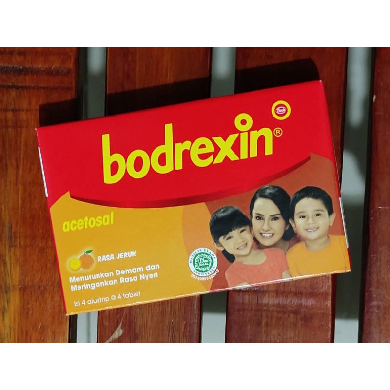 Bodrexin Box Isi 4 Strip / Penurun Demam Anak / Rasa Jeruk / Sakit Kepala / Nyeri