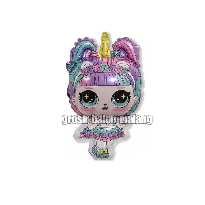 balon foil LOL horned unicorn mini