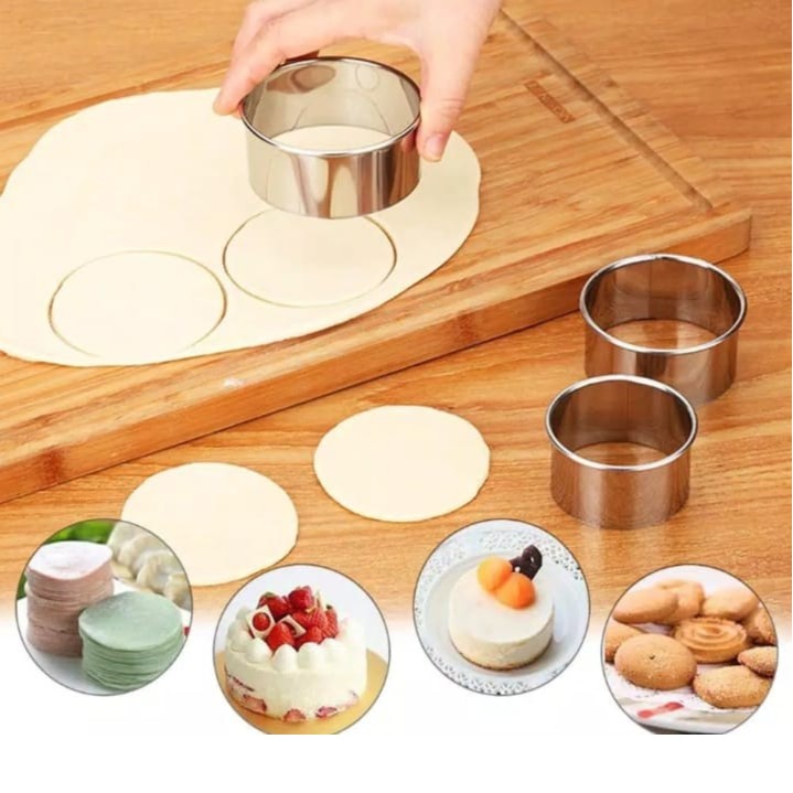 Ring Cutter Stainless Set / Ring Roti / Ring Kue ( isi 10 Pcs )