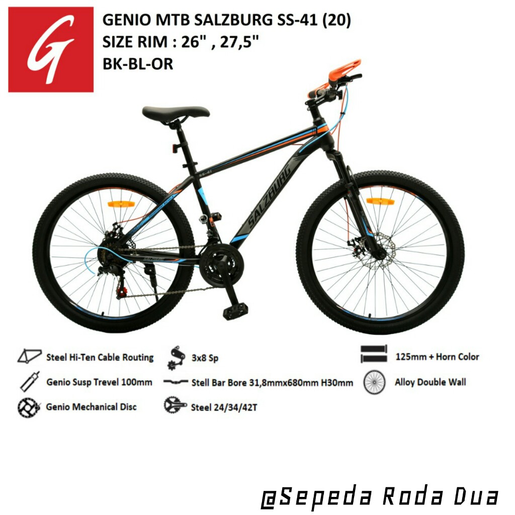Sepeda Mtb 27 5 Genio Salzburg Ss 41 Shopee Indonesia