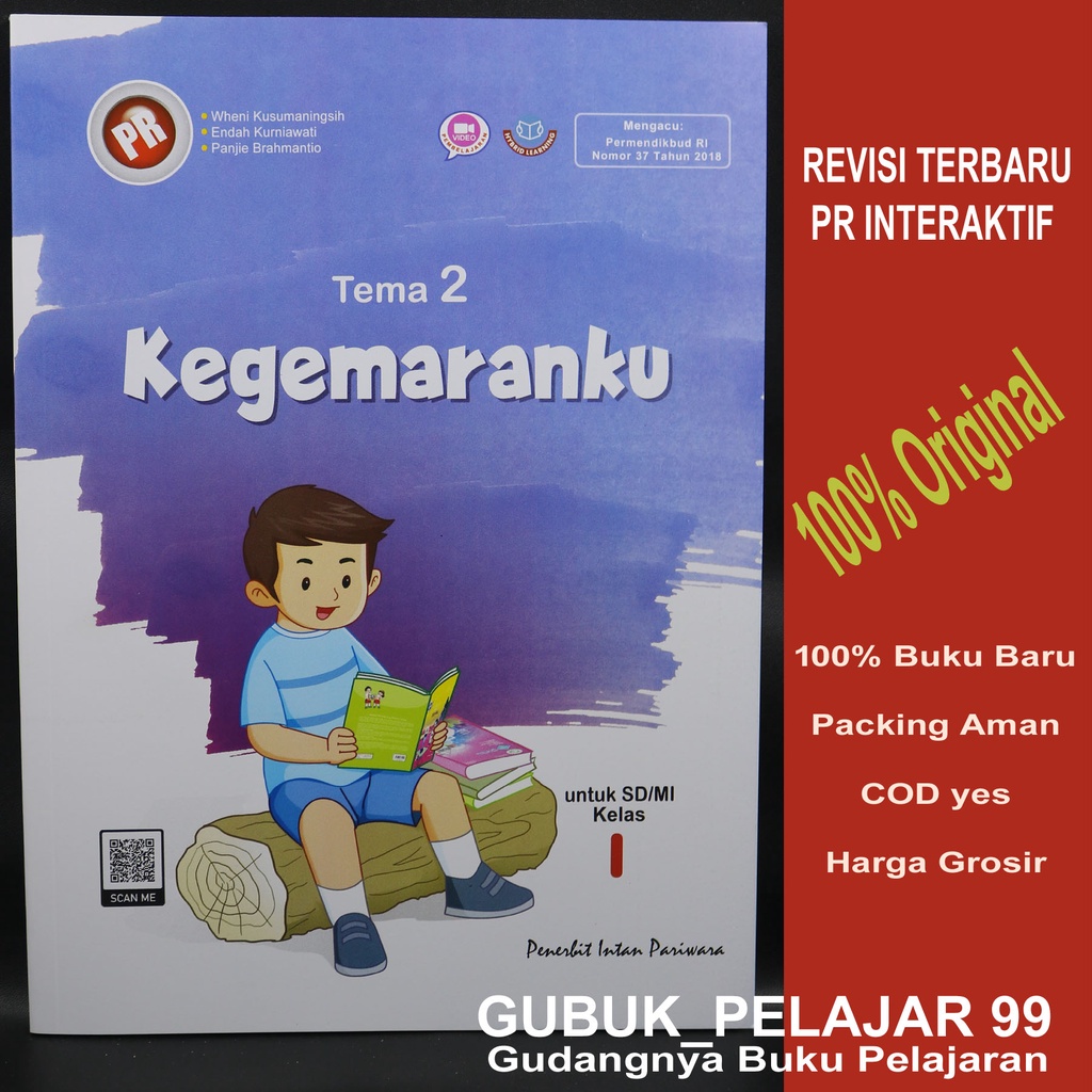 PR INTERAKTIF Tematik Kelas 1 Tema 2 SD/MI Intan Pariwara Edisi 2021-2022 Original