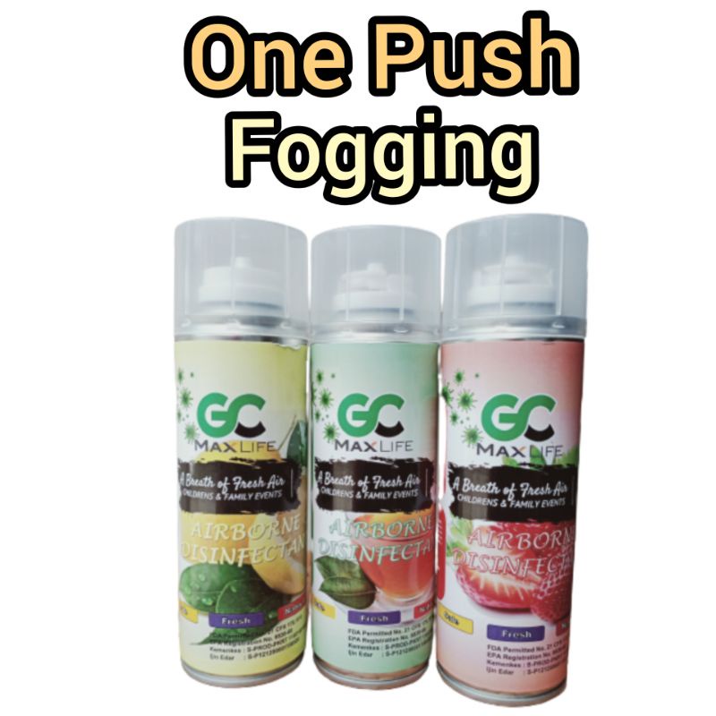 FOGGING ONE PUSH GC MAXLIFE FRESHNER RUANGAN KABIN MOBIL MEMBUNUH BAKTERI VIRUS DAN KUMAN