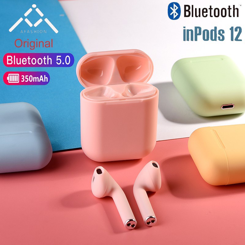 Macaron Headset Wireless Bluetooth I12 Extra Bass HOKKYACC