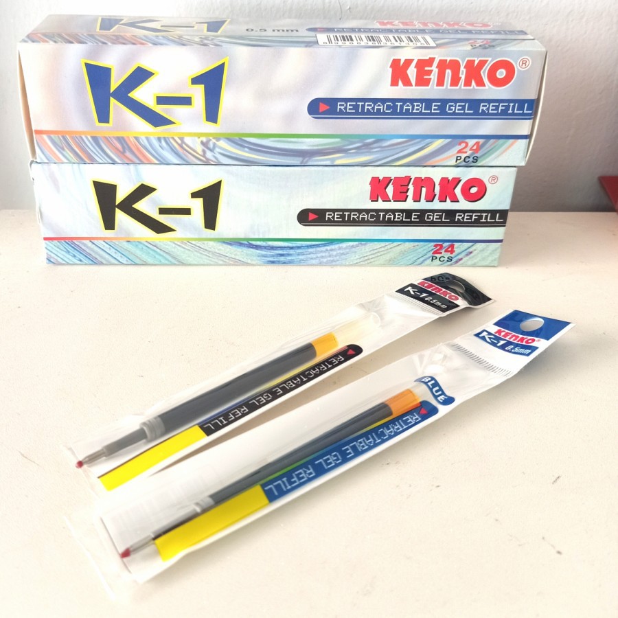 KENKO REFILL Pulpen K-1 0.5mm (Pak isi 24) Isi Ulang Pen Tinta 0,5mm