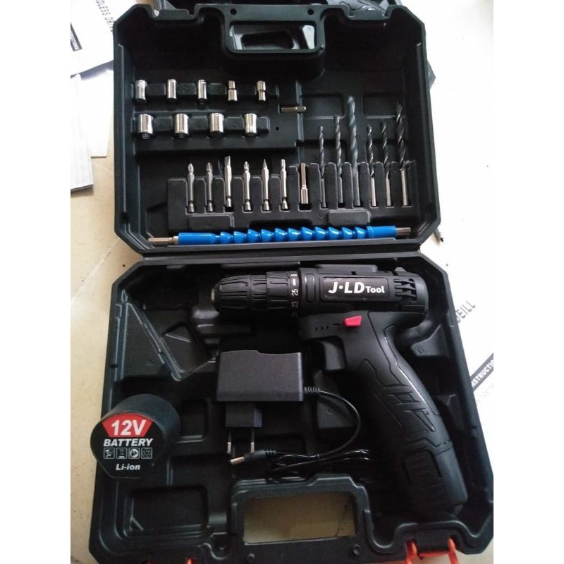 Cordless DriLL/Mesin Bor Cas J-LD 12V/Bor Batre Murah