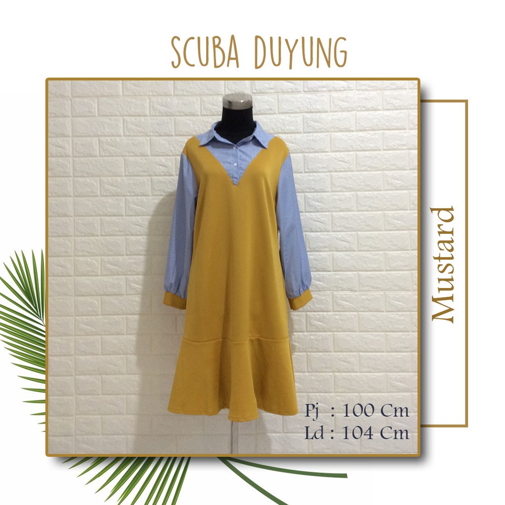 Artflow Dress Wanita Bahan Scuba Duyung